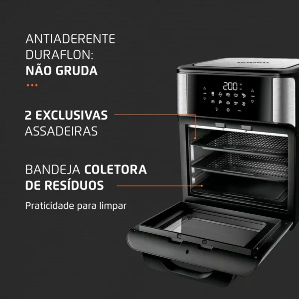 Smart Touch Screen Digital Forno e Fritadeira a Ar - Imagem 6